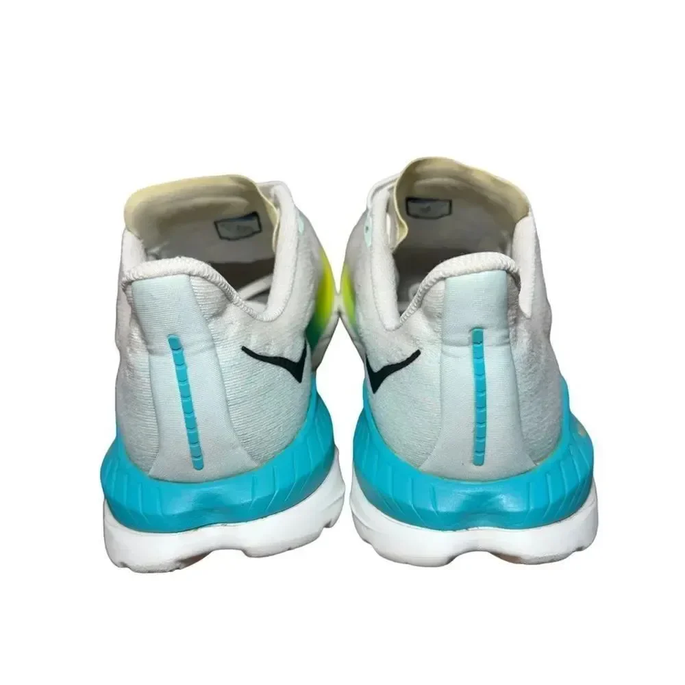 Hoka Mach 5 White and Yellow Athletic Sneakers size 9D